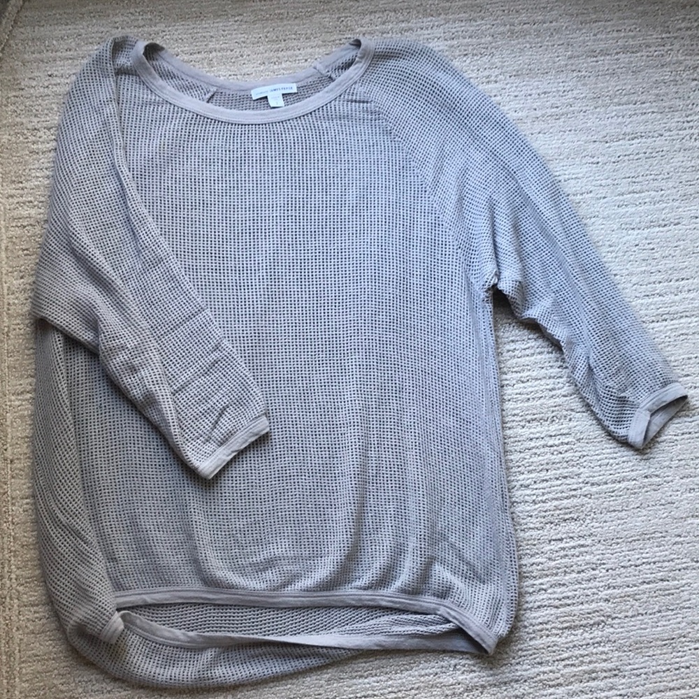 Crochet taupe sweater